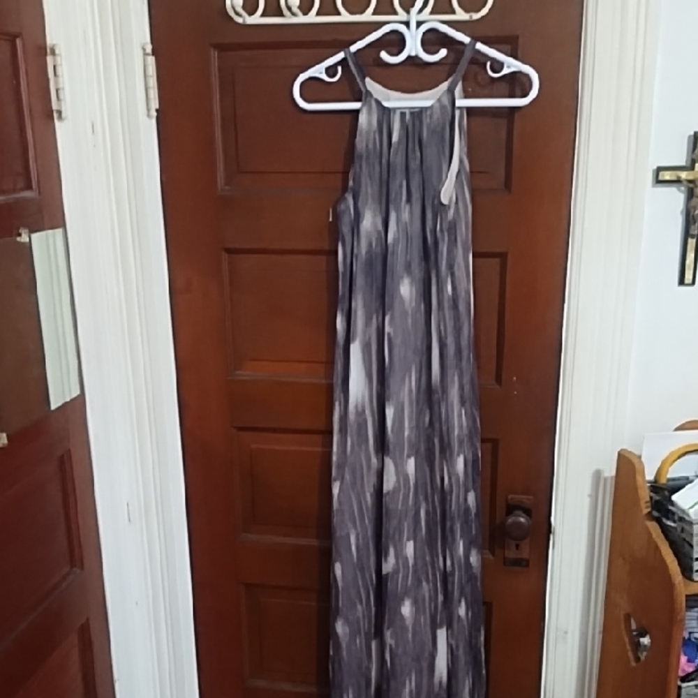 RW&CO. Charcoal Patterned Maxi Dress